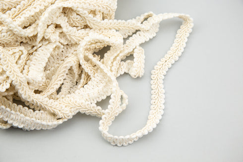 Off White Chinese Braided Trim Gimp Braid Trim Braid Trim 1/2 inch width 10 yards ATN00611